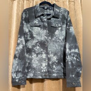 Lands End Boys XXL (18H-20H) Black Tie-Dye Denim Jacket NEW WITHOUT TAGS! 🔥